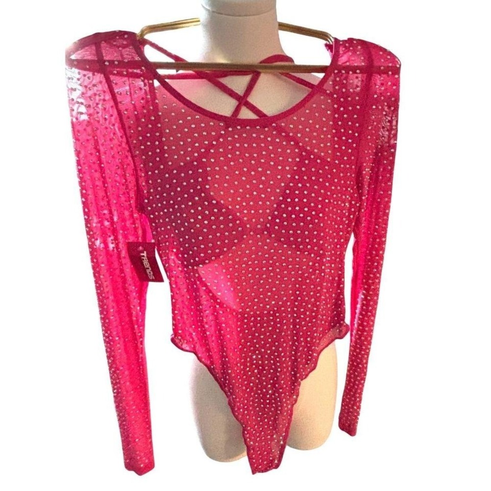 Women's Long Sleeve Bodysuit  Slim Fit Shirts Ribbed Sexy Sparkle Lightweight it